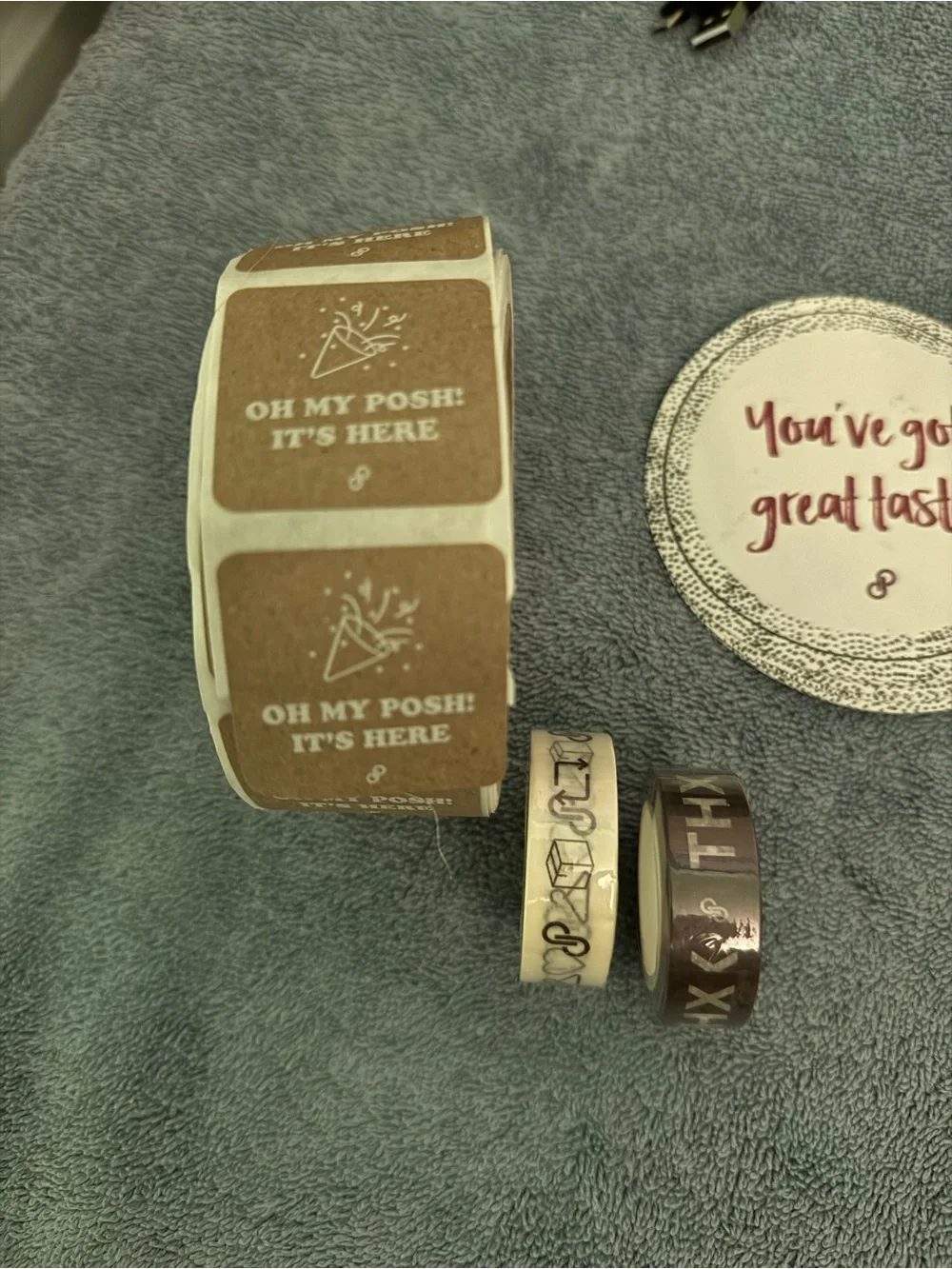 Poshmark bundle tape and stickers